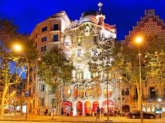 Casa Batlo, criação de Gaudí. Barcelona, Espanha