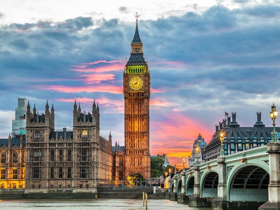 Big Ben e o Parlamento. Londres, Inglaterra