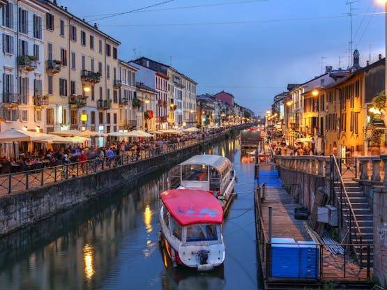 Canal Navaglio Grande. Milão, Itália